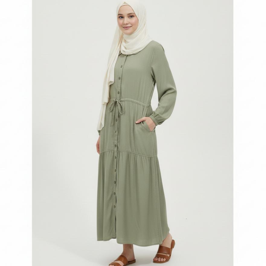 RILLEY - Gamis Celmira | Gamis Wanita Adem Bahan Rayon Dobby