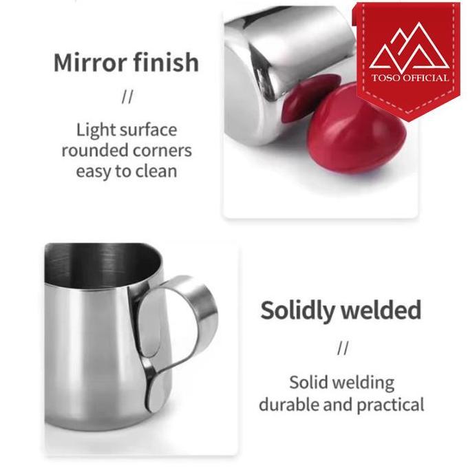 Promo Milk Jug Kopi Mini Creamer Cup Stainless Gelas Takar Susu Gula Cair Gelas Madu Espresso Sugar 
