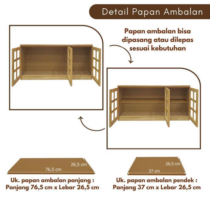 Toraya Lemari Dapur Gantung / Lemari Dapur Atas / Rak Dapur / Wall Cabinet / Kitchen Cabinet KCA-120
