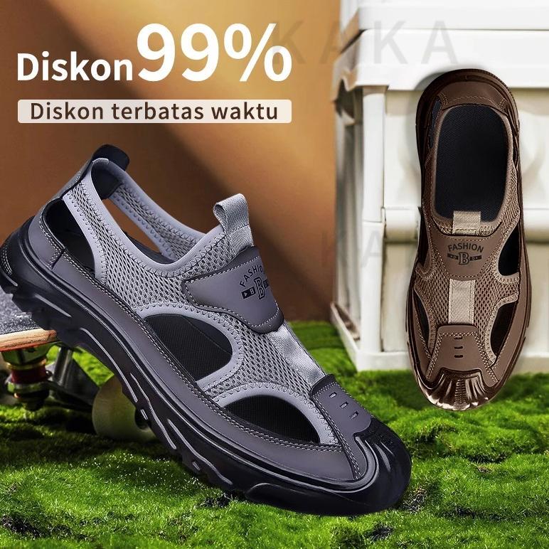 Sepatu Slip on Pria sandal pria keren sandal pria terbaru 2025 Sepatu Cowok Ringan Nyaman Anti Slip 