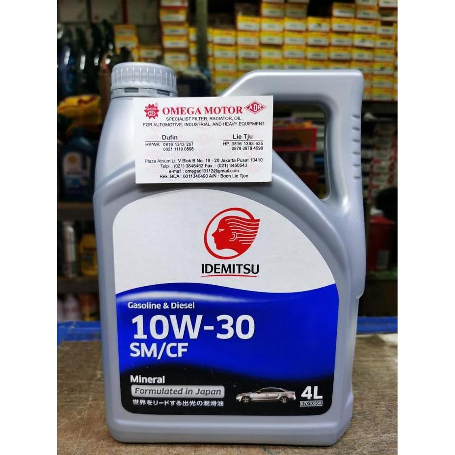 Idemitsu 10w-30 mineral oil 4 liter