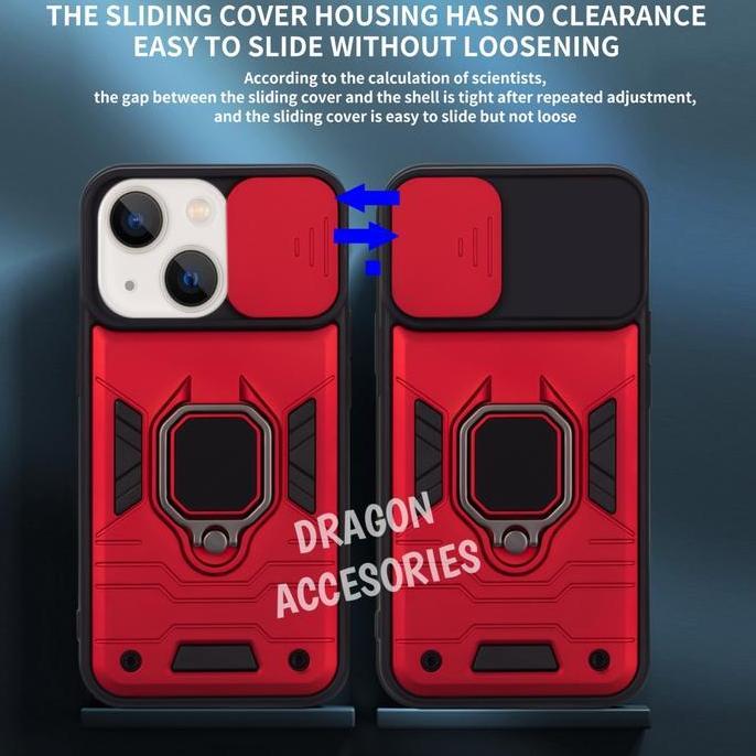 DB152 - Redmi Note 11 Pro Casing Armor Slide Transformer Ring Case PU Standing