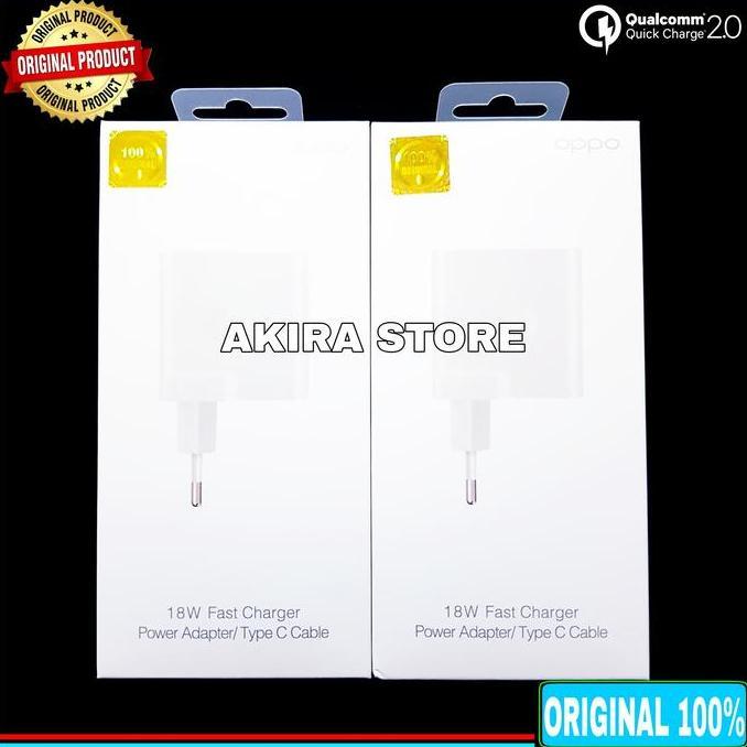 DF363 - Charger Oppo A52 A92 A92s Original 100% 18 Watt Fast Charging USB C