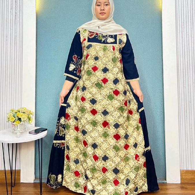 Murah Sedres Rani Gamis Wanita Rayon Batik Premium Busui Friendly Model Kekinian Remaja Muslim Dewas