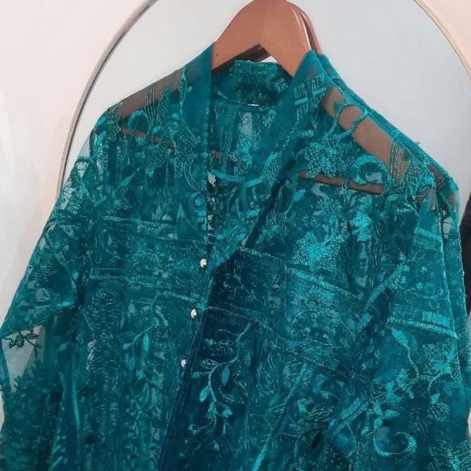 KEKINIAN Outer Azura Burgundy & Emerald inner dijual terpisah fashion muslim outer long tunik terbar