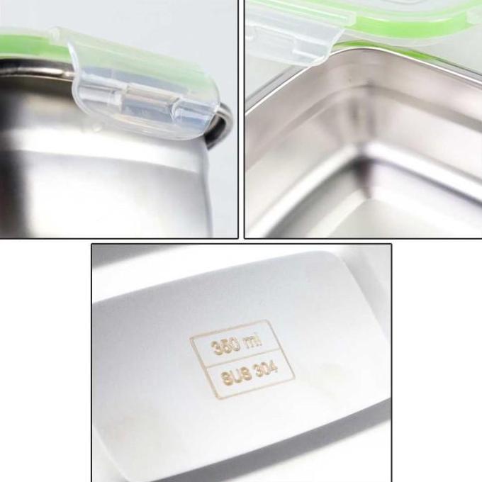 Kotak Makan Stainless Steel Anti Tumpah Lunch Box Metode Lock N Lock