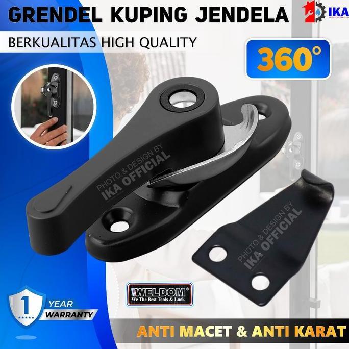 NAKATEKNO WELDOM Grendel Kunci Jendela Geser / Sliding / Grendel Kuping / GRENDEL KUPING/ CRESCENT L