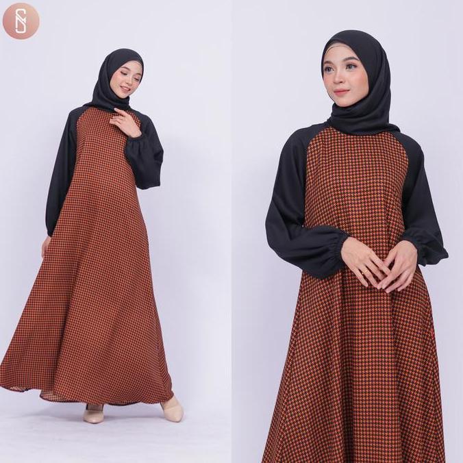 Myshawl Haima Gamis Brukat Bordir Resleting Depan Bahan Syakila Premium Size 2XL 3XL 5XL Dress Musli