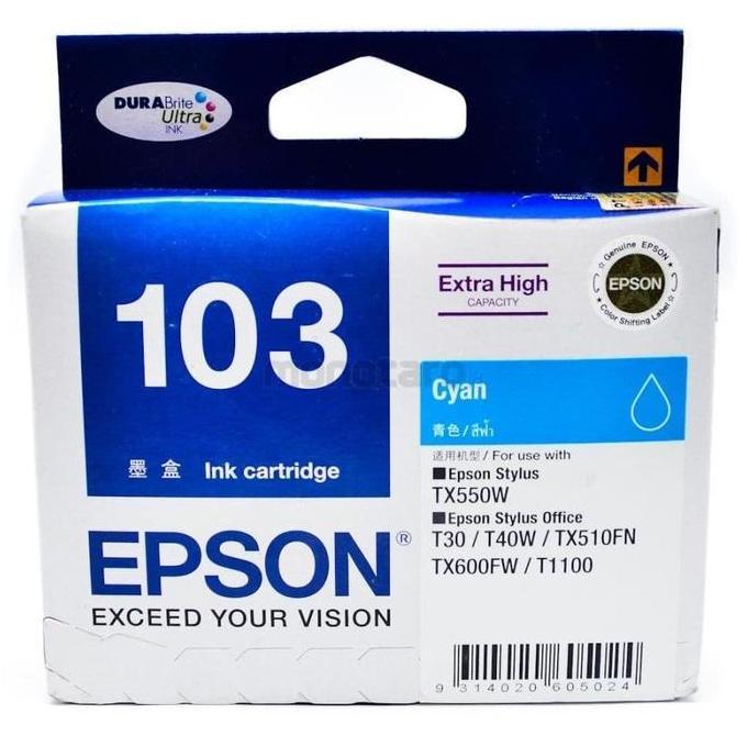 TINTA CARTRIDGE EPSON 103 BLACK+COLOUR ORIGINAL FOR T40W,TX550W,600FW