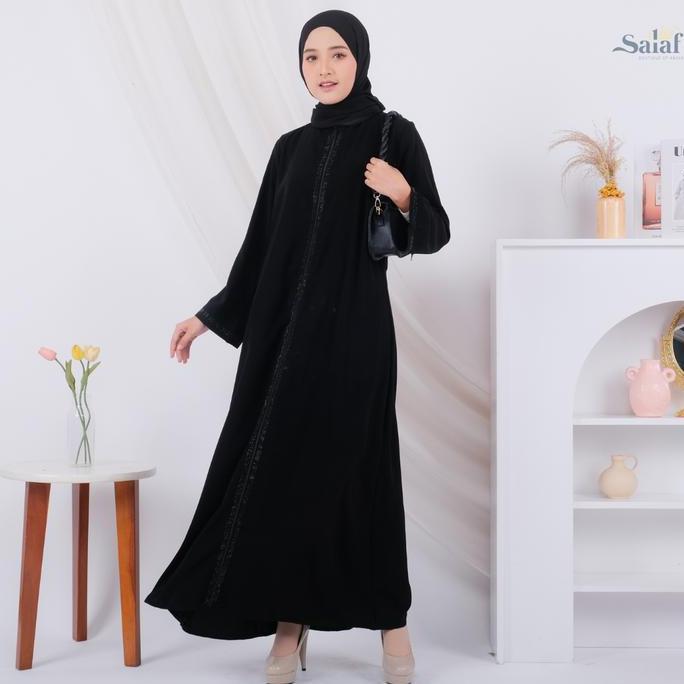 Salaf Boutique Of Abaya Abaya Gamis Hitam Turkey Kombinasi Mata Dress Muslim Syari Wanita Turki Lemb