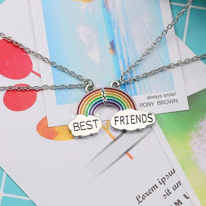 Aksesoris Fashion 2pcs Kalung Persahabatan Dengan Liontin Bentuk Awan