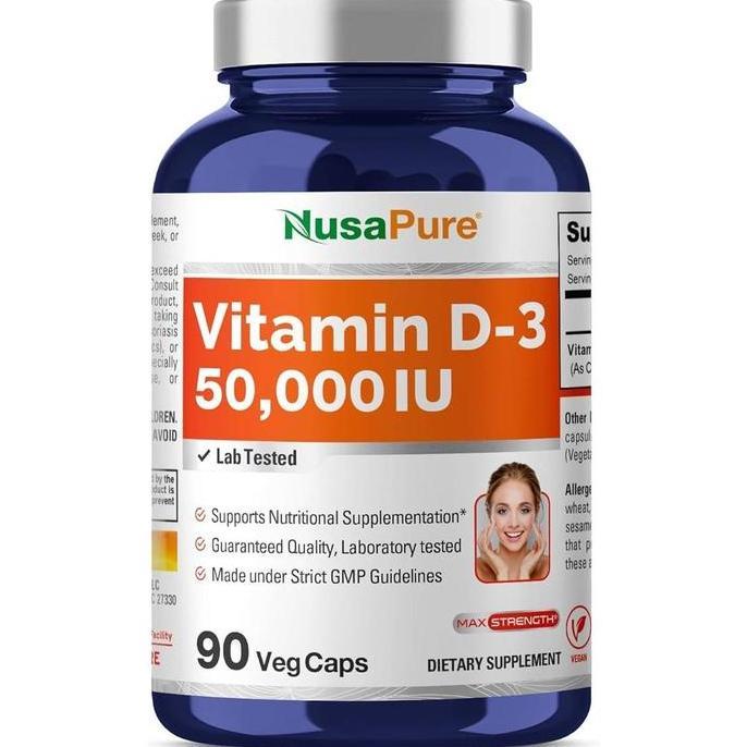 Nusapure Vitamin D3 50000 Iu 90 Capsules _Vibes
