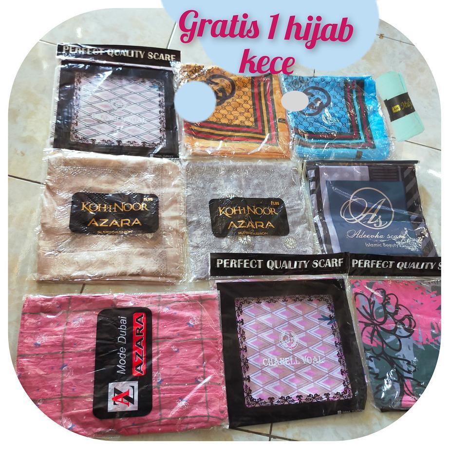 HOT ITEM (ISI 10 + GRATIS 1) SEGI EMPAT AZARA OSKARA HIJAB PAKET USAHA GROSIR S LC POLOS LASERCUT SC