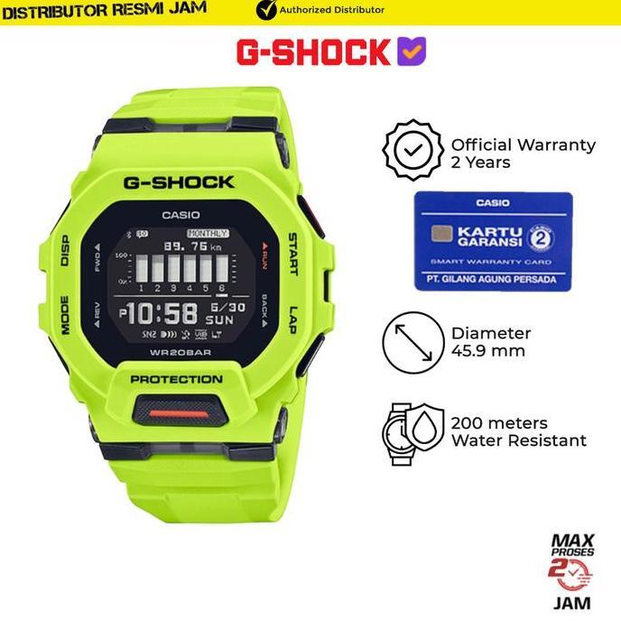 Jam Tangan Pria G-shock GBD-200-9DR GBD-200-9D GBD-200 Hijau Stabilo (TERBAIK) (TERBARU) (TERMURAH)