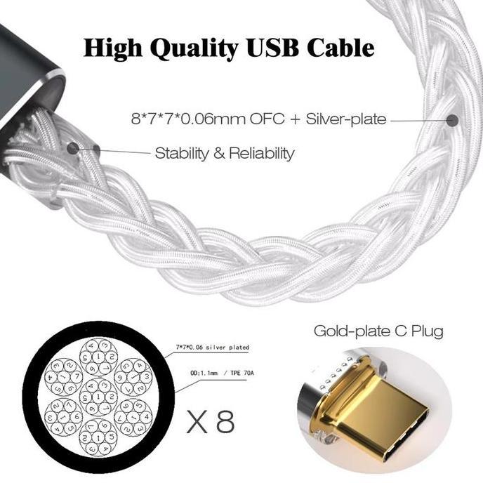 Akliam PD5 AK4493SEQ DAC Chip USB Type C to 3.5mm / 4.4mm Amplifier Adapter (TERBAIK) (TERBARU) (TER