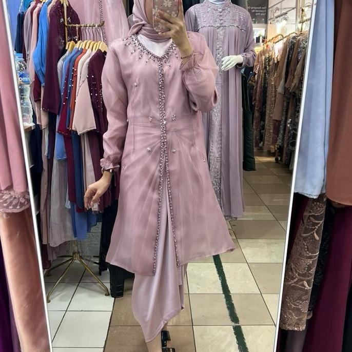 Organza Outer Premium Payet Cantik Muslim Cardigan Wanita Kardigan Panjang