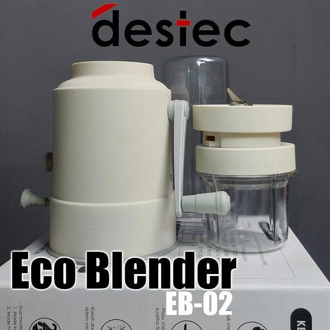 Blender Chopper Manual Tanpa Listrik DESTEC 3 in 1 Minuman Jus, Bumbu, MPASI Bubur Bayi merah, kunin