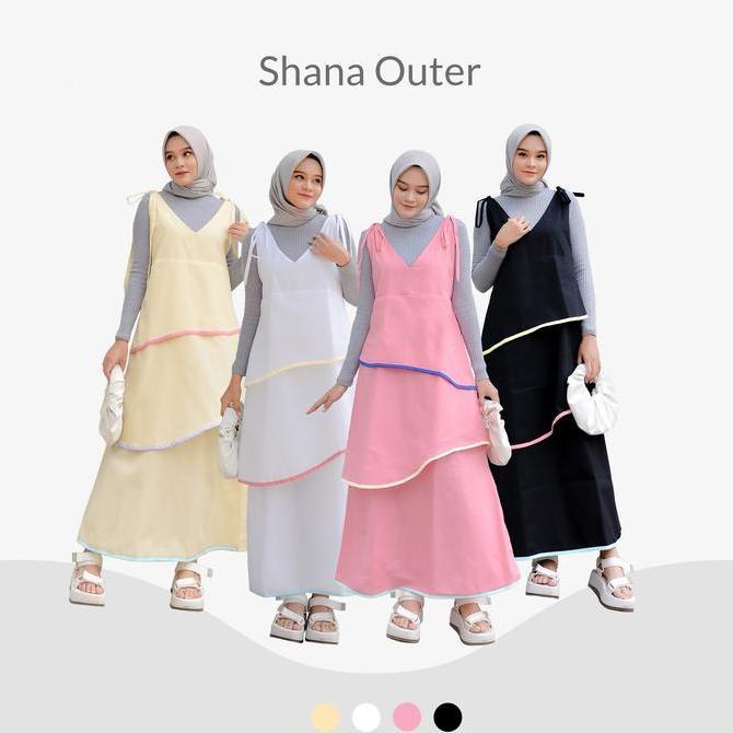 Nuna Shana Outer | Outer Wanita Katun Polos