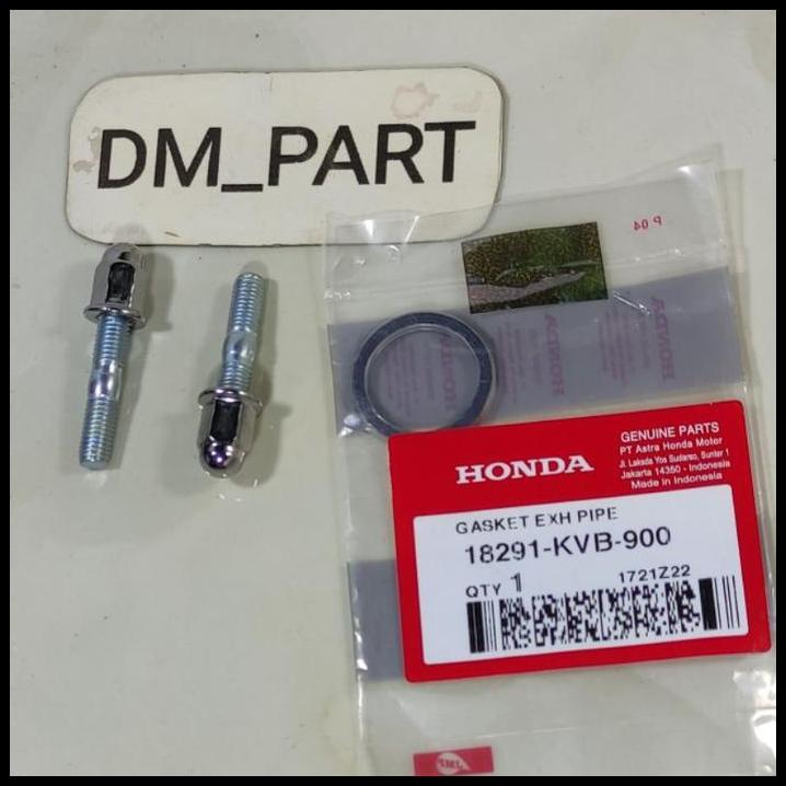 TERLARIS PAKING PACKING GASKET KNALPOT KENALPOT K0J KOJ BAUT MUR HONDA GENIO BEAT DELUXE LED SCOOPY 