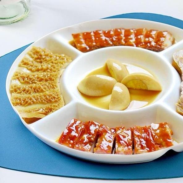 Piring Keramik Sekat 5 / Piring Saji Keramik Sekat 5 / Piring Saji Sekat / Piring Saji Chinese BBQ /