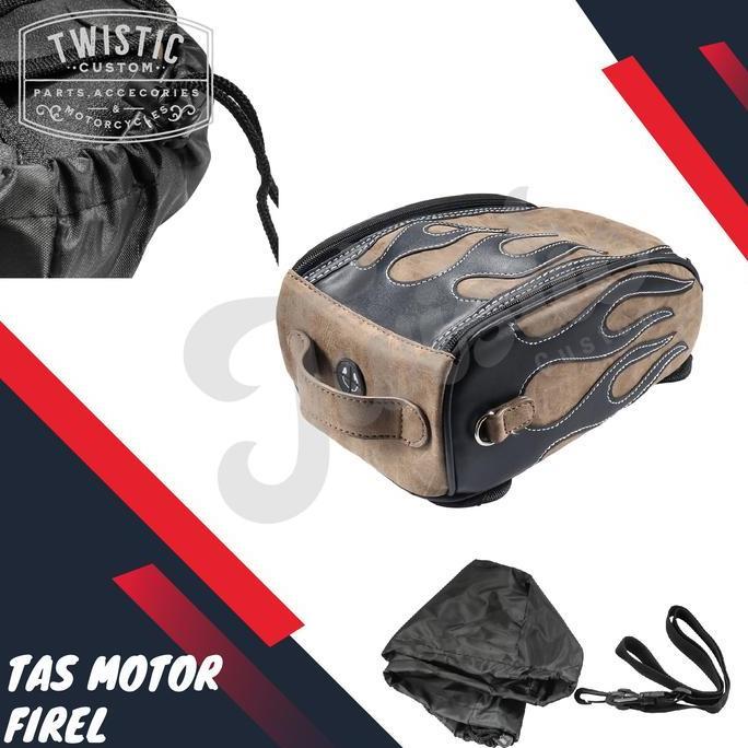 Tas Kulit Tank Bag Tankbag Tangki Magnet Depan Firel Motor Universal Ready