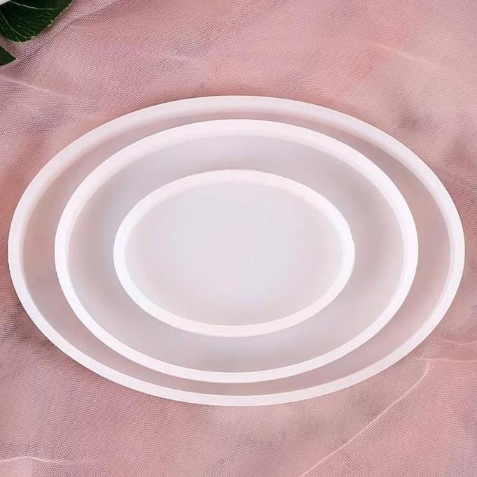 CETAKAN SILIKON TRAY OVAL RESIN EPOXY SILICON MOLD