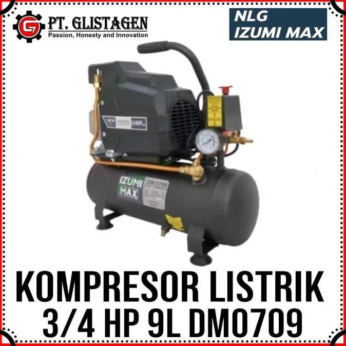 Sale Nlg Izumi Max Mesin Kompressor Angin/Listrik Direct Driven 3/4Hp 9L Izumi Dd-0709