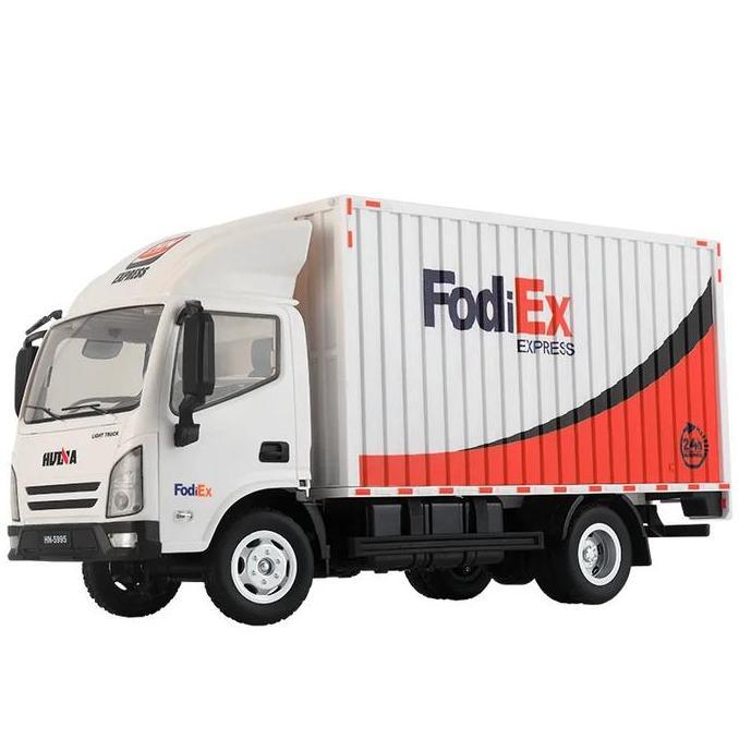 Huina RC Model 1524 1:18 Scale 12ch Remote Control Kurir Express Cargo Truck / Truk Box Dobel CDD Fu