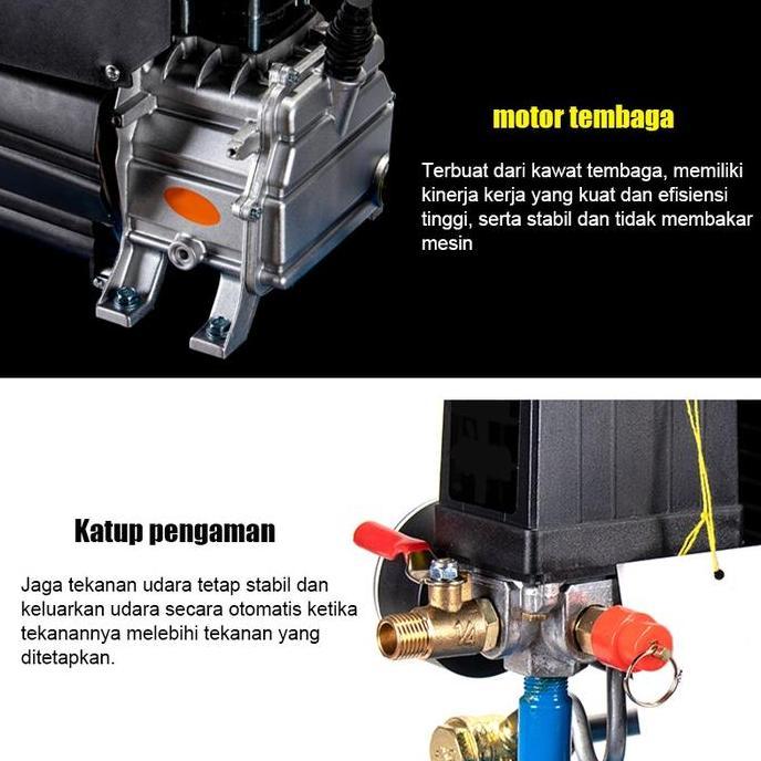 Grosir Reaim Kompresor Angin 2.04Hp 50L - Mesin Kompresor Listrik Tanpa Oli & Anti Panas [Silent <60
