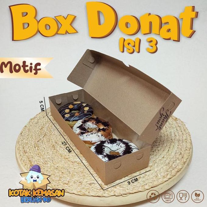 (Isi 50pcs) Box Donat Jendela Window Kotak Donat isi 6 Dus Donat Murah Kitchenware JENDELA Terlaris