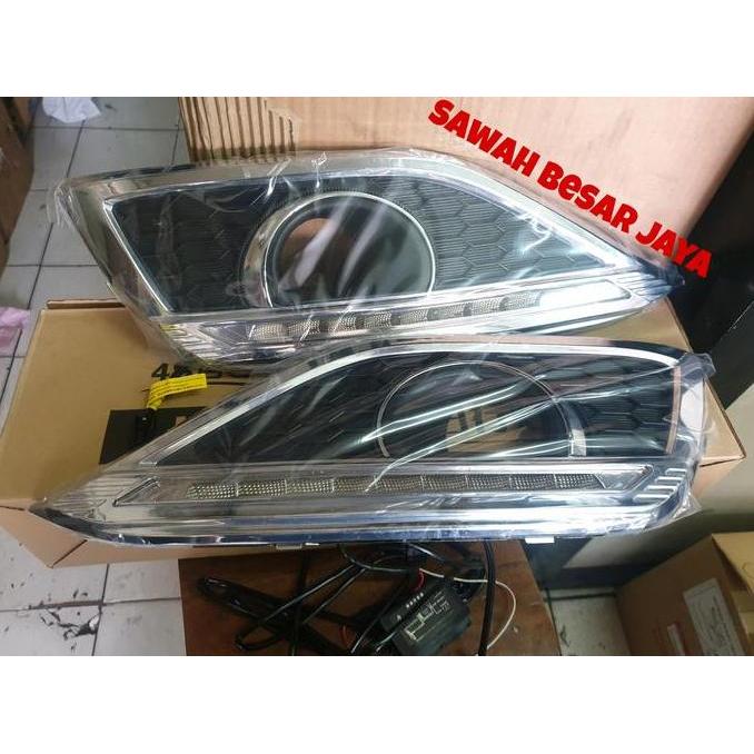 Cover Garnish Tutup Ring Fog Lamp Lampu Kabut Bawah Chrome Led Variasi Honda Crv Cr-V Rm Gen.4 2013 
