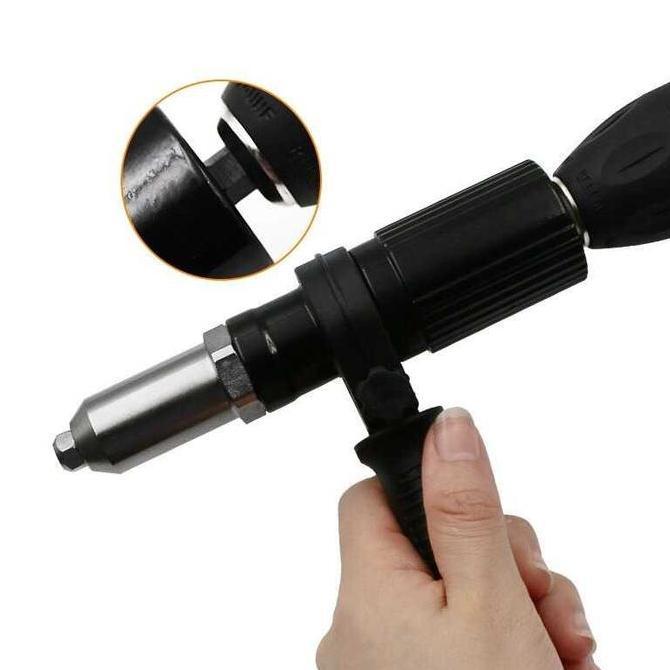 Teson Sambungan Mata Bor Rivet Elektrik Adaptor Bor Jadi Gerinda Pemotong Besi Set Dengan Paku Rivet