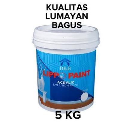 NEW CAT TEMBOK LIPPO PAINT PUTIH HITAM WARNA WARNI 5KG 5 KG MURAH BAGUS