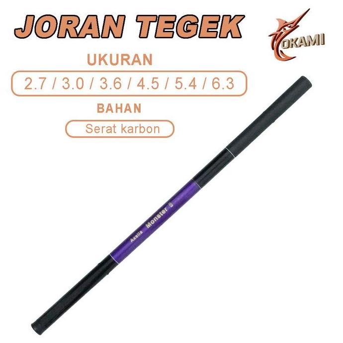 Ferolaiuh - Joran Tegek Joran Pancing Ringan Kuat Polycarbonate 6 Ukuran Nyaman Berkualitas Perlengk