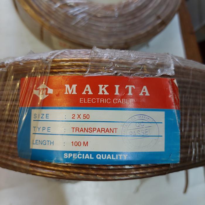 Makita kabel monster kabel transparan kabel speaker 2X50 tembaga murni