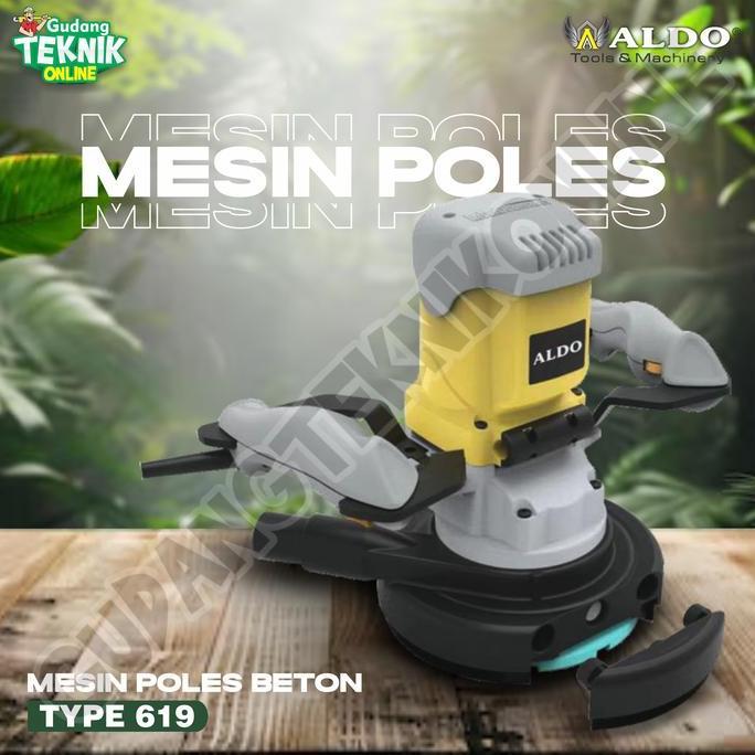 REZORHA Mesin Poles Grinder Beton 7" 1900W ALDO 619 / Grinder Beton Poles Lantai 7inch 180mm  - Grin