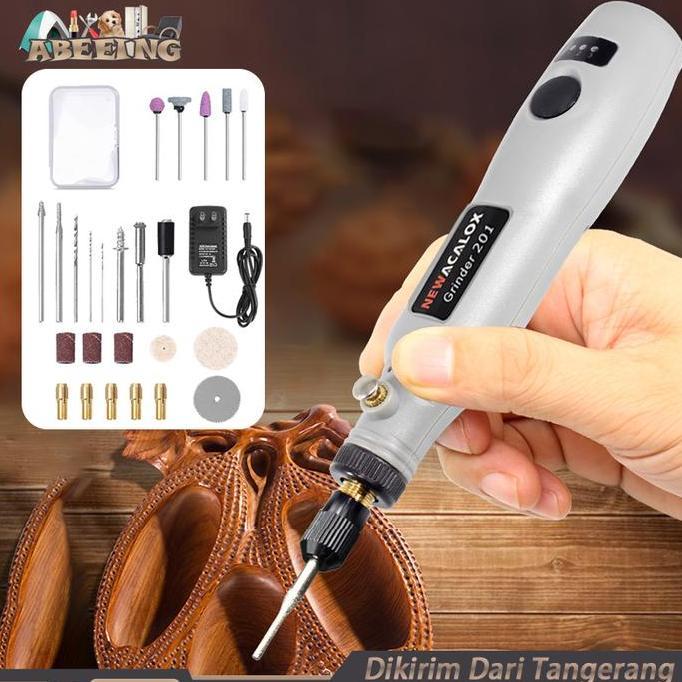 NIKIFOROV Mini Grinder Set Mesin Mini Grinder Cordless Gerinda Listrik