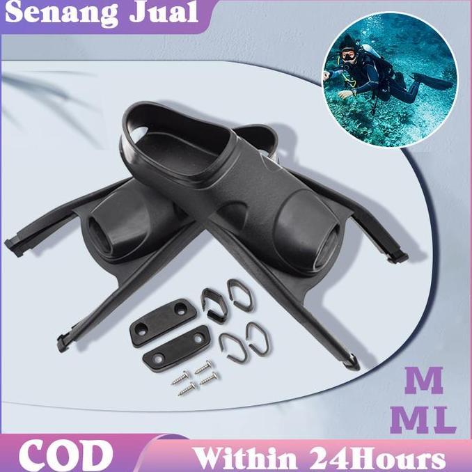 LUMIERE 1 Pasang Fins Renang Universal Penutup / Cocok Untuk Menyelam Bebas / Long Fins Carbon