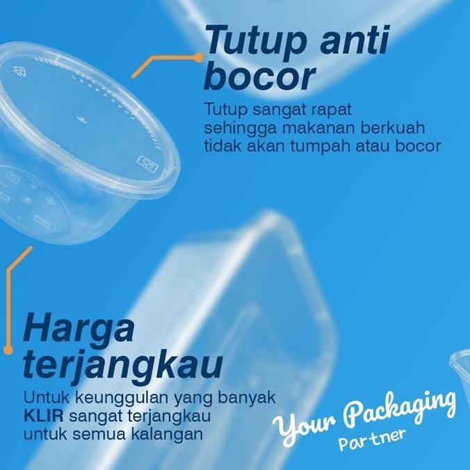 Kotak makan anti pecah tepak plastik tahan safe microwave thinwall klir lunch box 500ml rectangle is