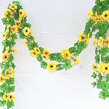 DAUN RAMBAT MATAHARI/DAUN BUNGA PLASTIK RAMBAT MATAHARI