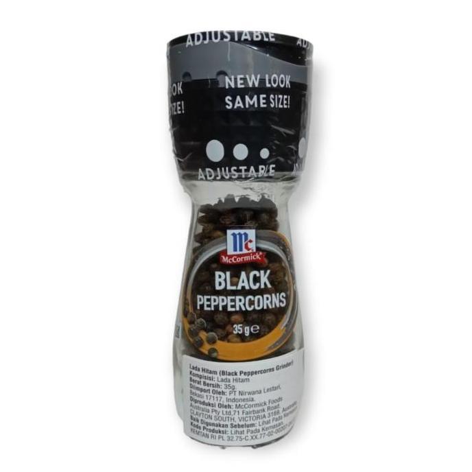 McCormick Black Pepper Corn Grinder 35gr / Lada Hitam Utuh