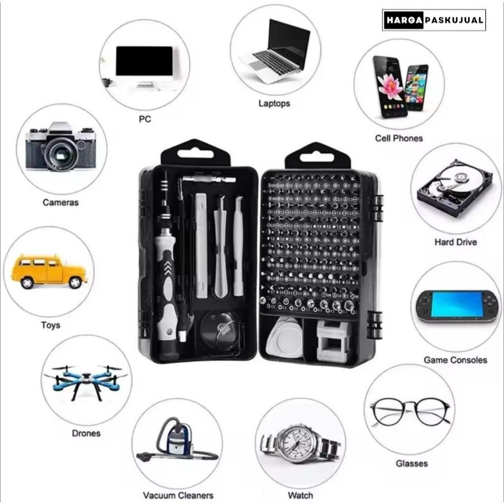 Obeng Set Hp Lengkap Multifungsi Obeng Set Servis Hp Lengkap 115 In 1