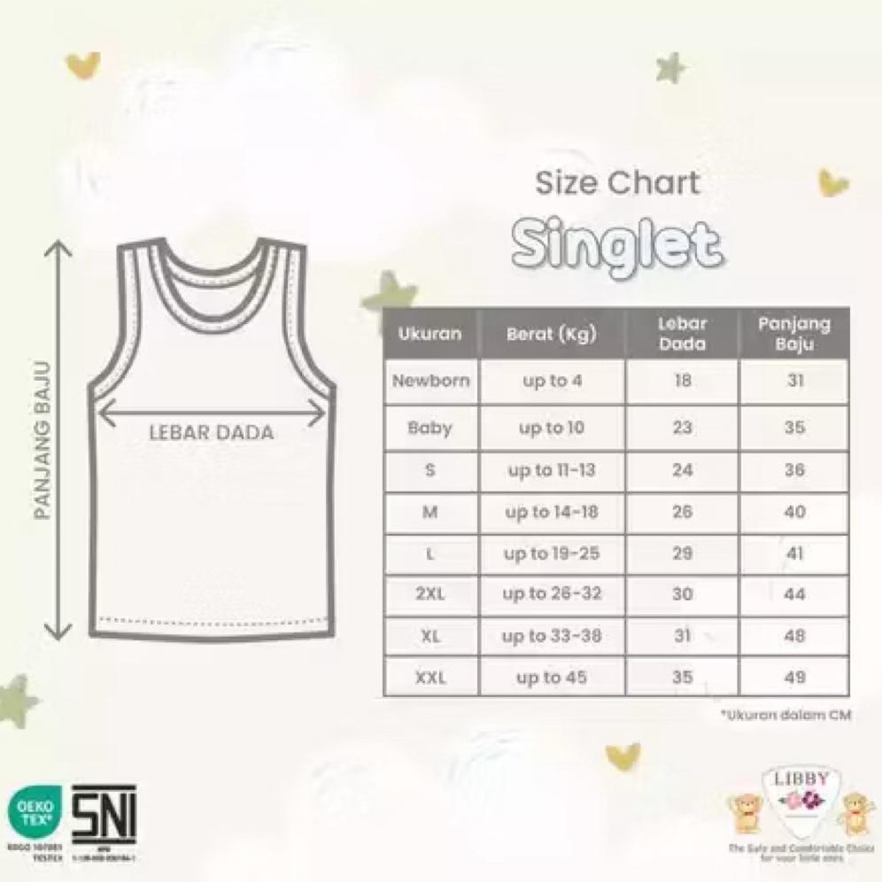 rq-56 Velvet Junior Singlet Kaos Dalam Bayi / Anak Size (NB-7) Inaraonlineshop Original