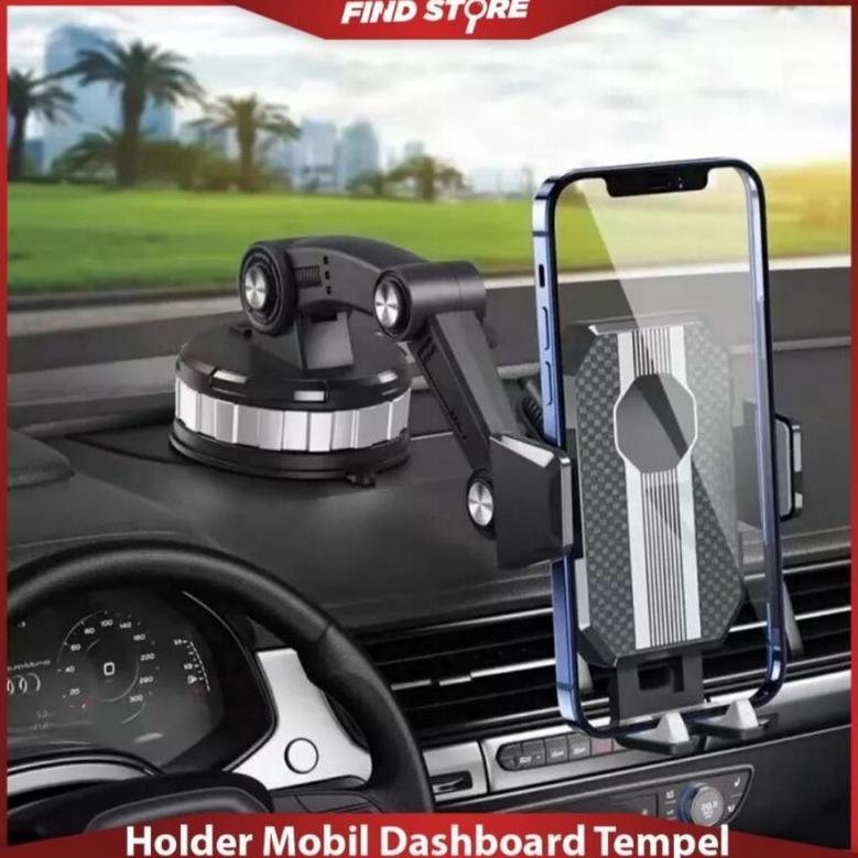 Holder Hp Mobil 4 in 1 HD 61 Dudukan Handphone Universal  Bisa di gunakan di kaca dan dasbord mobil 