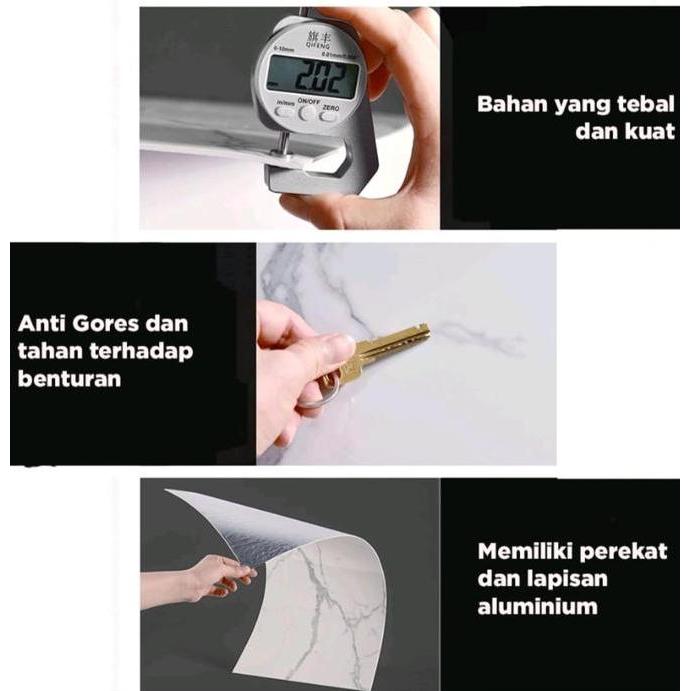 Stiker Marmer Granit Premium 60x30CM / Stiker Dinding Kamar Mandi Dapur Meja Kompor
