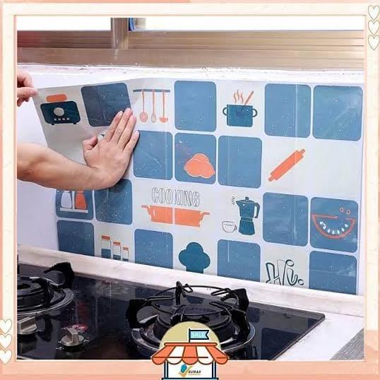 Wall Stiker wallsticker dinding dapur anti minyak anti air anti panas