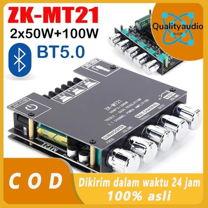 devimastore - audio stereo bass power amplifier board zk-tb21 zk-mt21 zk-52mt bluetooth 5. 5wx2+1w a