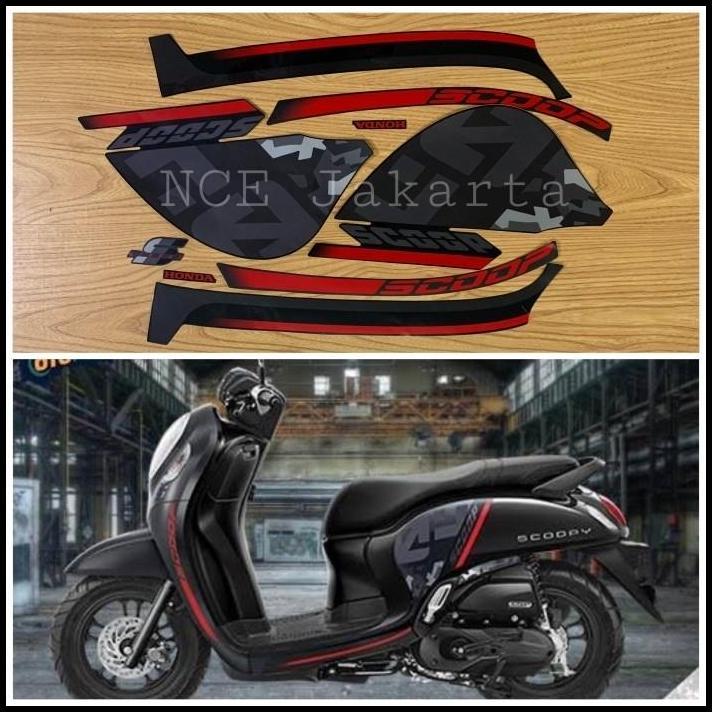 BEST DEAL (ORI) STIKER STRIPING SCOOPY FI 2020 2021 - SPORTY RED 