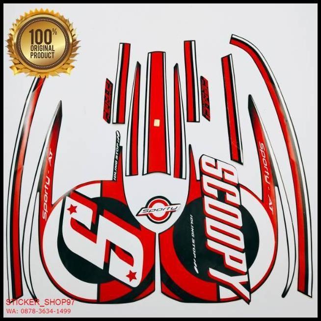DISKON (ORI) STRIPING HONDA SCOOPY 2015 SPORTY    HITAM  KUALITAS ORIGINAL 