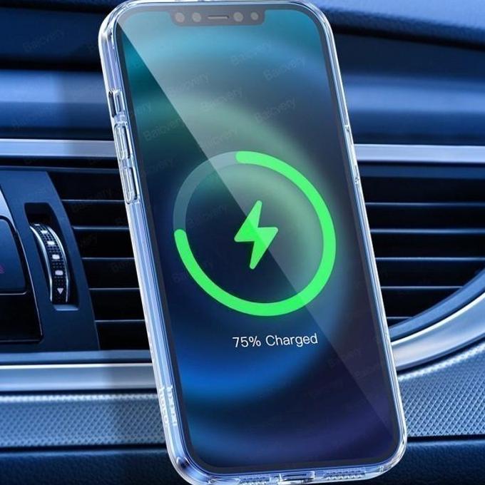 Case  untuk Samsung A6 PLUS MAGSAFE Wireless Magnetic TPU KORI Bumper Magnetic Clear Softcase